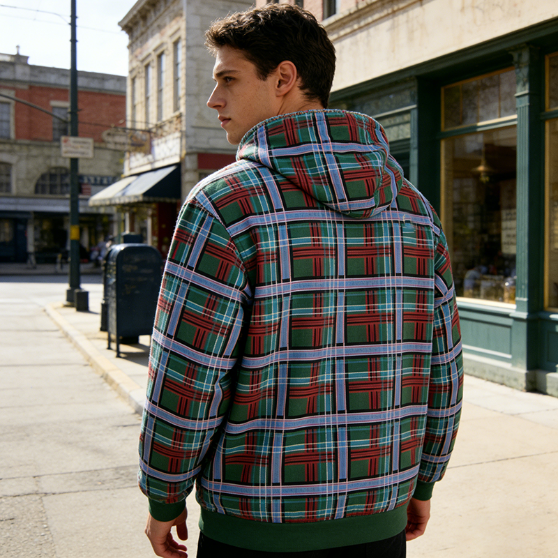 Plaid Boxy Hoodies