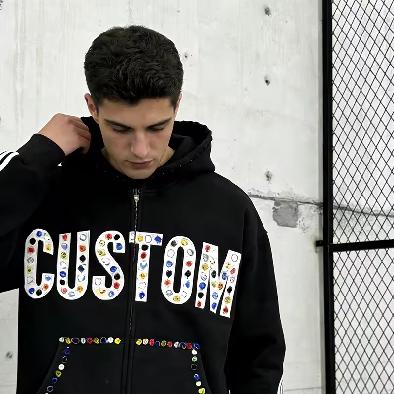 Heavyweight Diamond Rhinestone Hoodie