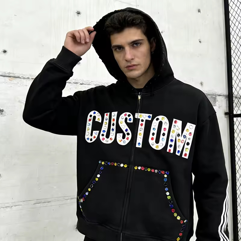 Heavyweight Diamond Rhinestone Hoodie