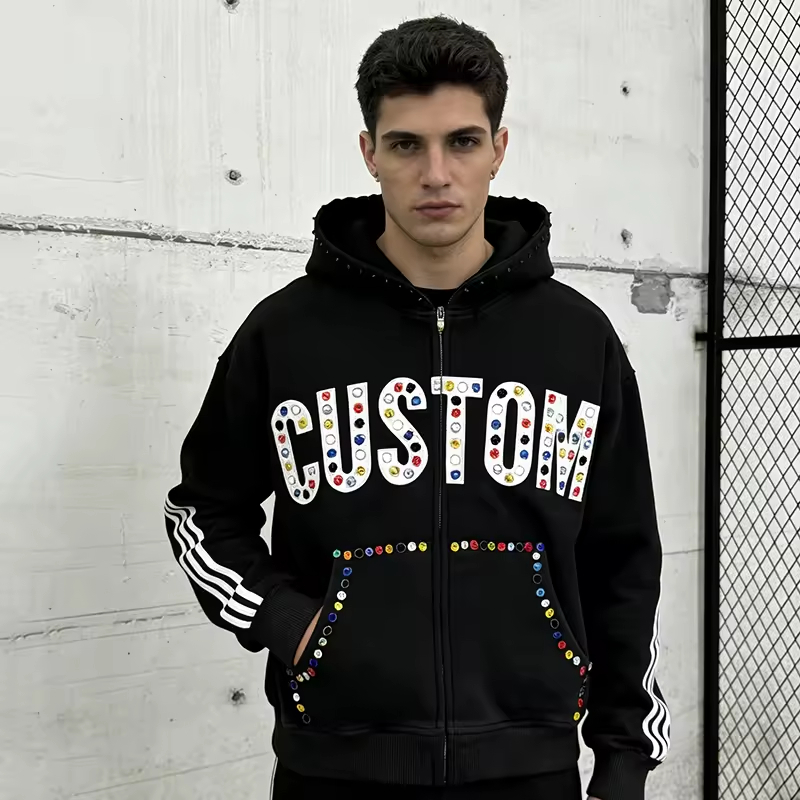 Heavyweight Diamond Rhinestone Hoodie