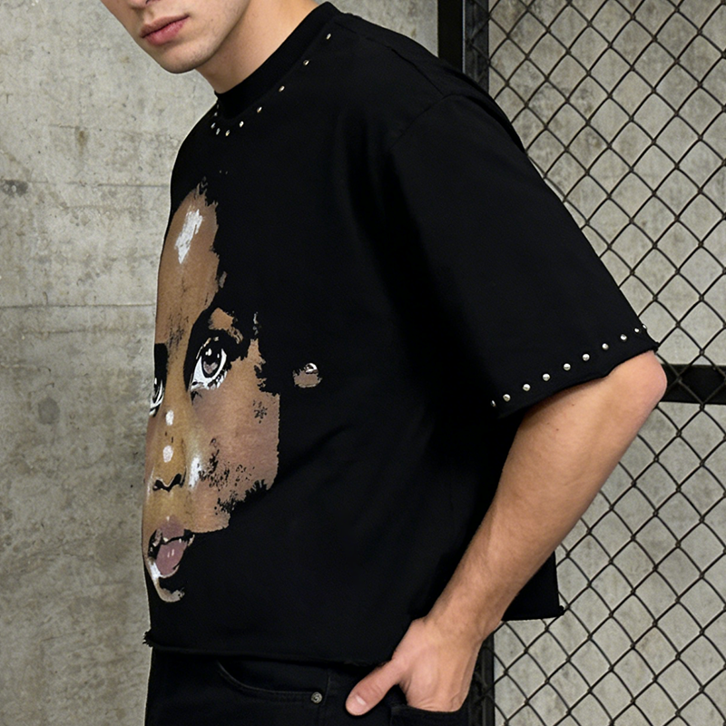 Rhinestone Streetwear T-Shirts