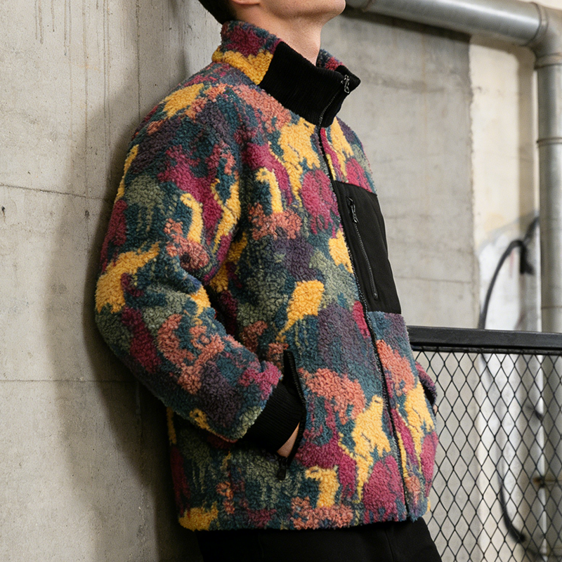 Sherpa Fleece Coat Jacket Men