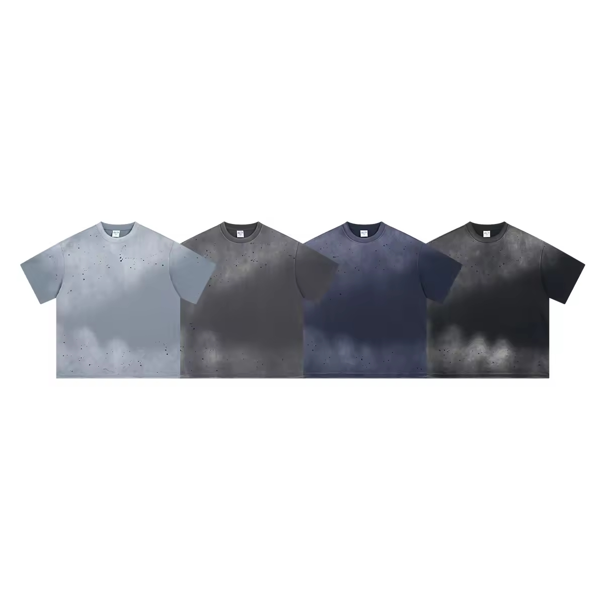 Light Grey Paint Splash Graphic T Shirt