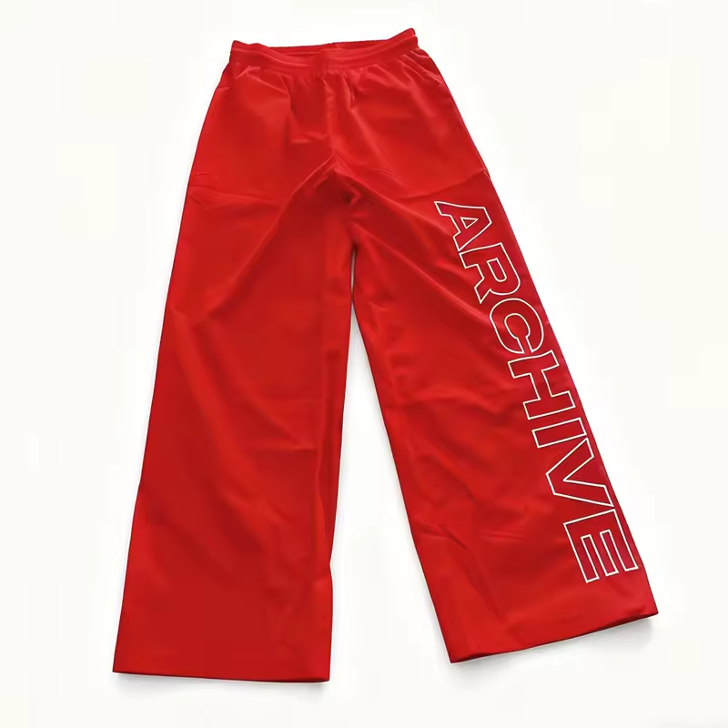 Nylon Baggy Track Pants Men