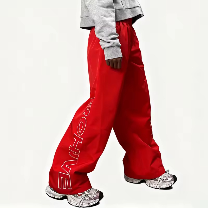 Nylon Baggy Track Pants Men