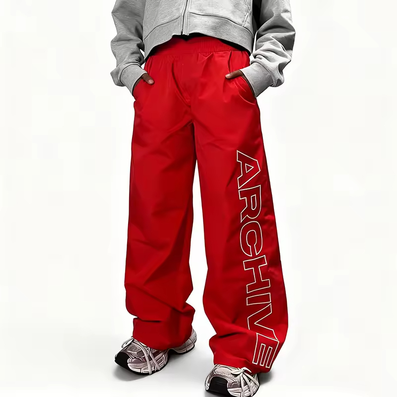 Nylon Baggy Track Pants Men