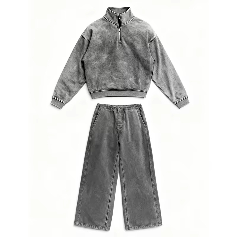 Vintage Acid Washed Two Piece Tracksuit