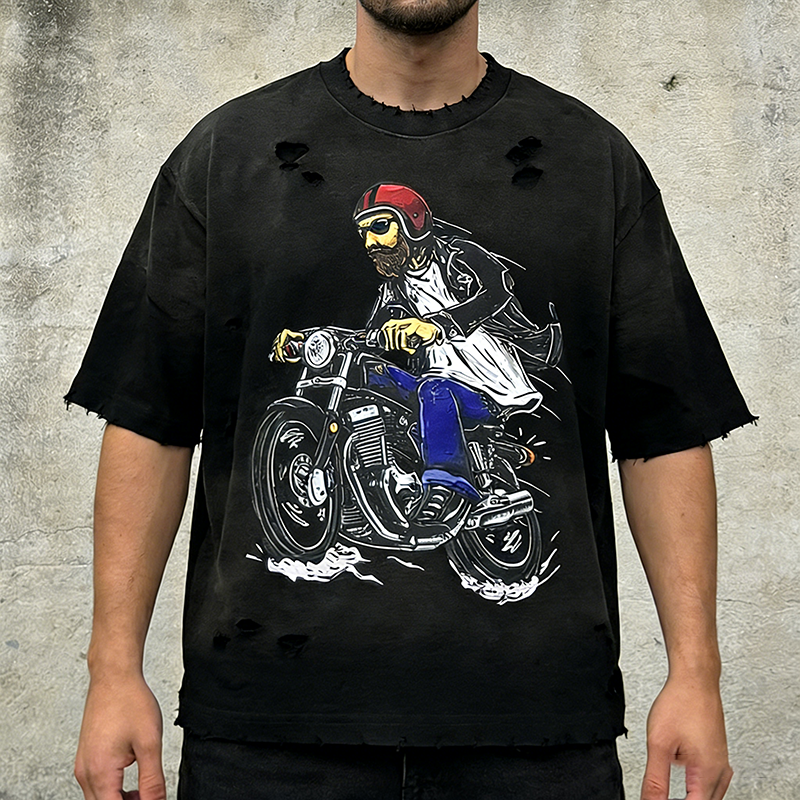 Washed Distressed T-Shirt