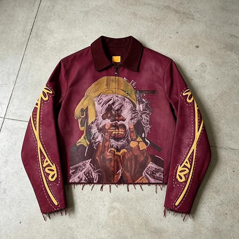 Vintage Graphic Canvas Work Jacket