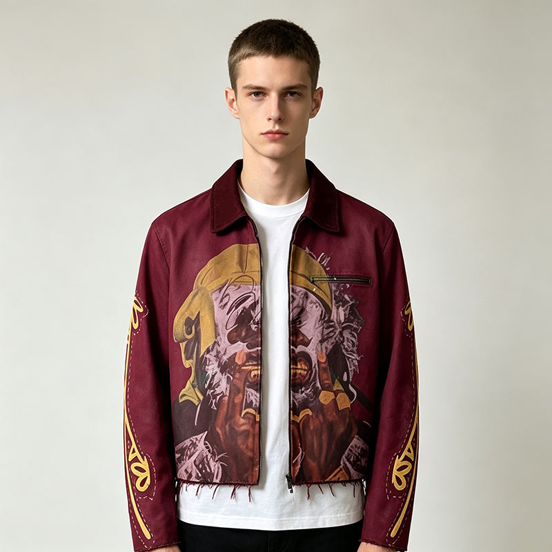 Vintage Graphic Canvas Work Jacket
