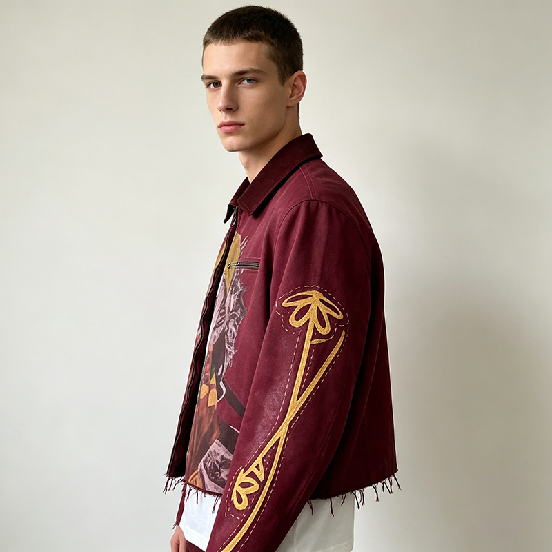 Vintage Graphic Canvas Work Jacket