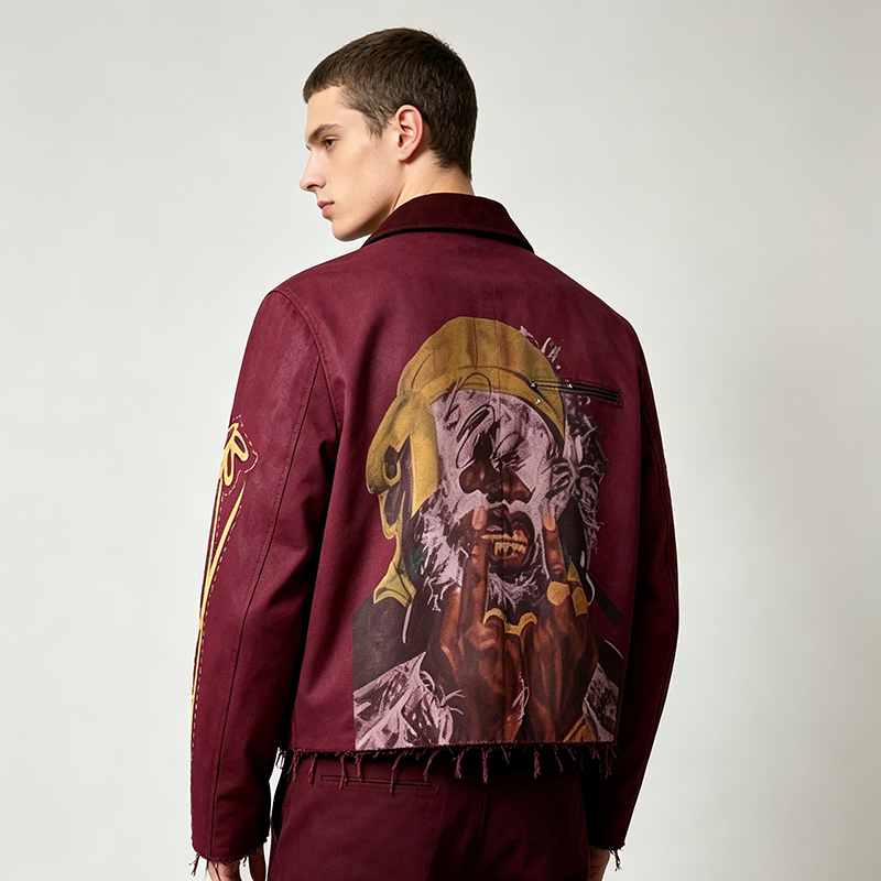 Vintage Graphic Canvas Work Jacket