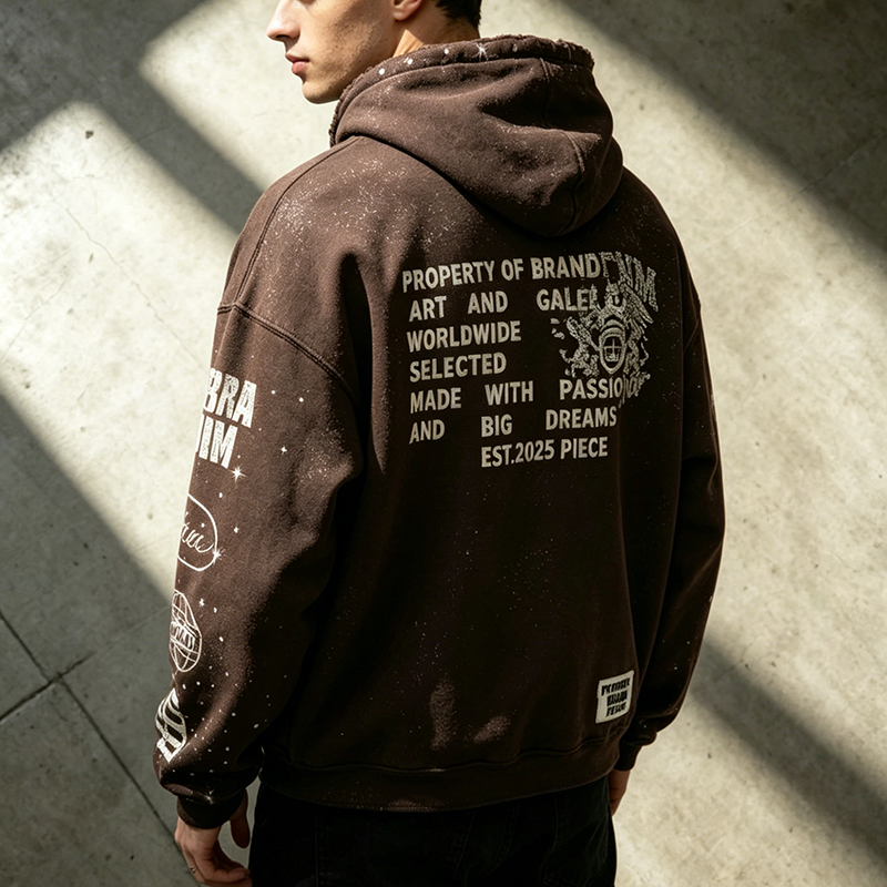 Rhinestone Star Dust Zip-Up Hoodie