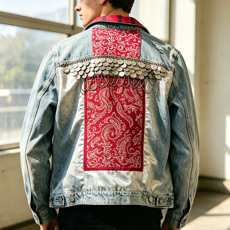 Fringed denim jacket