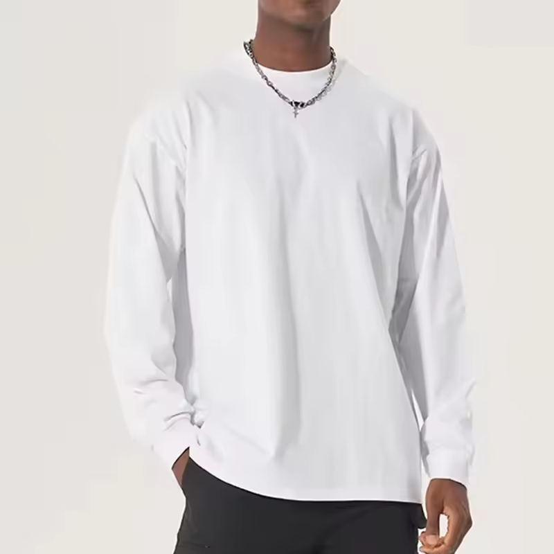 100% Cotton Long Sleeves Blank T Shirt