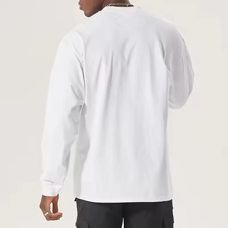 100% Cotton Long Sleeves Blank T Shirt