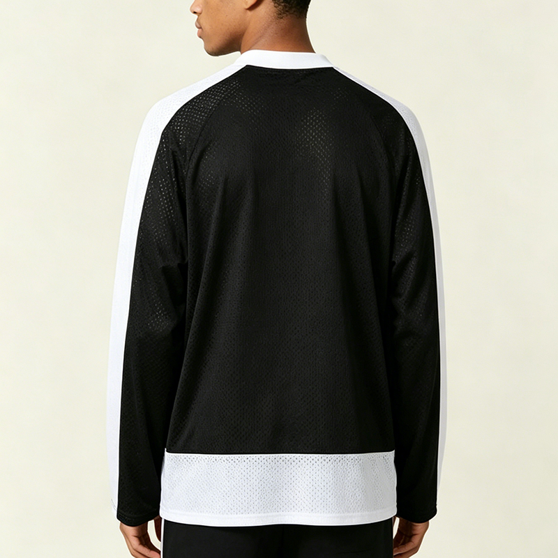 Mesh long sleeve T-shirt