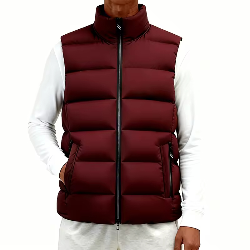 Winter Puffer Vest Zip-Up Sleeveless Jacket