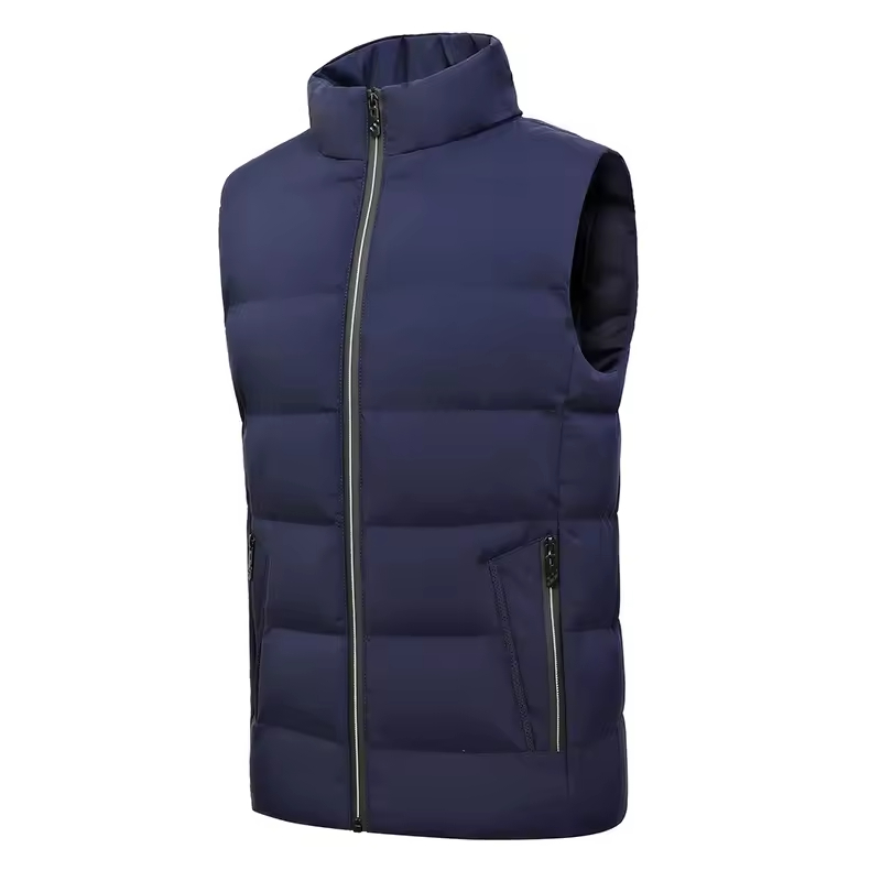 Winter Puffer Vest Zip-Up Sleeveless Jacket