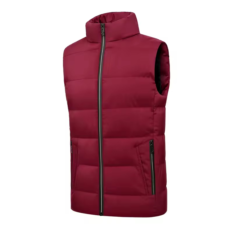 Winter Puffer Vest Zip-Up Sleeveless Jacket