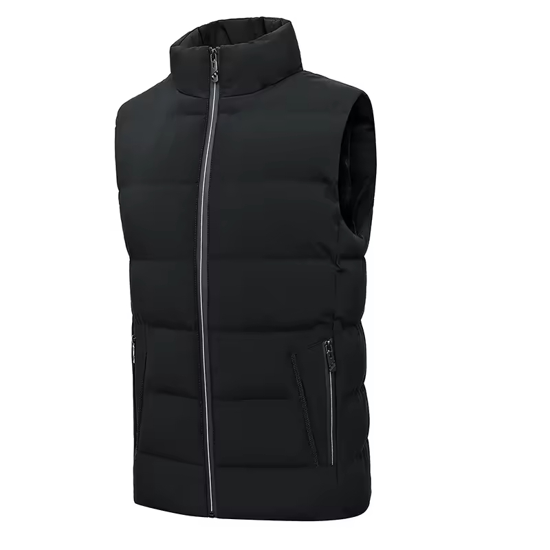 Winter Puffer Vest Zip-Up Sleeveless Jacket