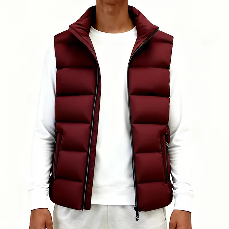 Winter Puffer Vest Zip-Up Sleeveless Jacket