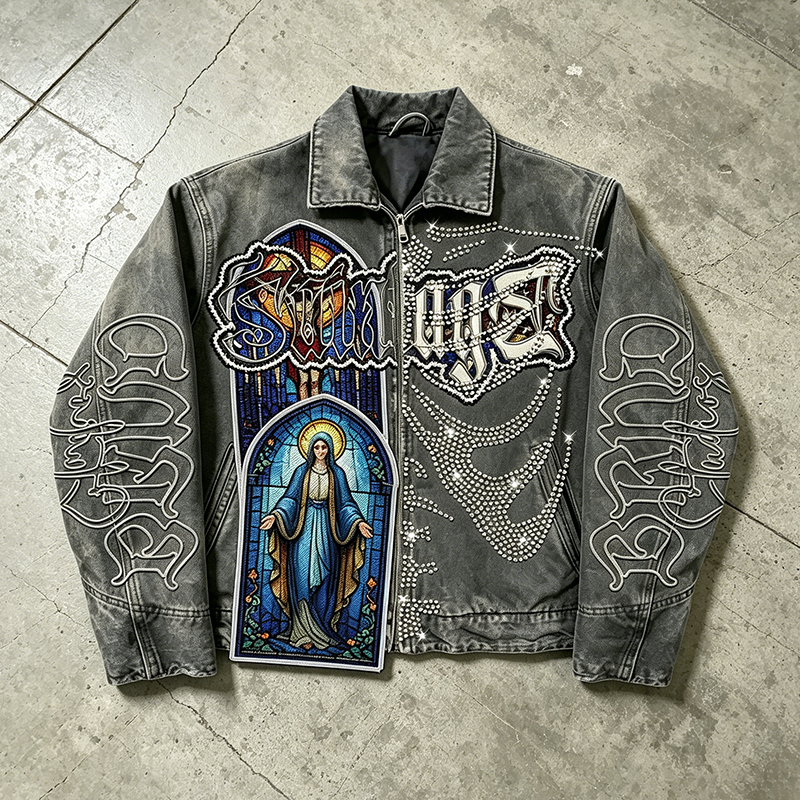 Gothic Rhinestone Stained Glass Jacket