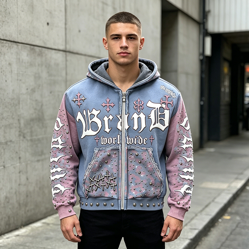 Y2K Rhinestone Studded  Hoodie