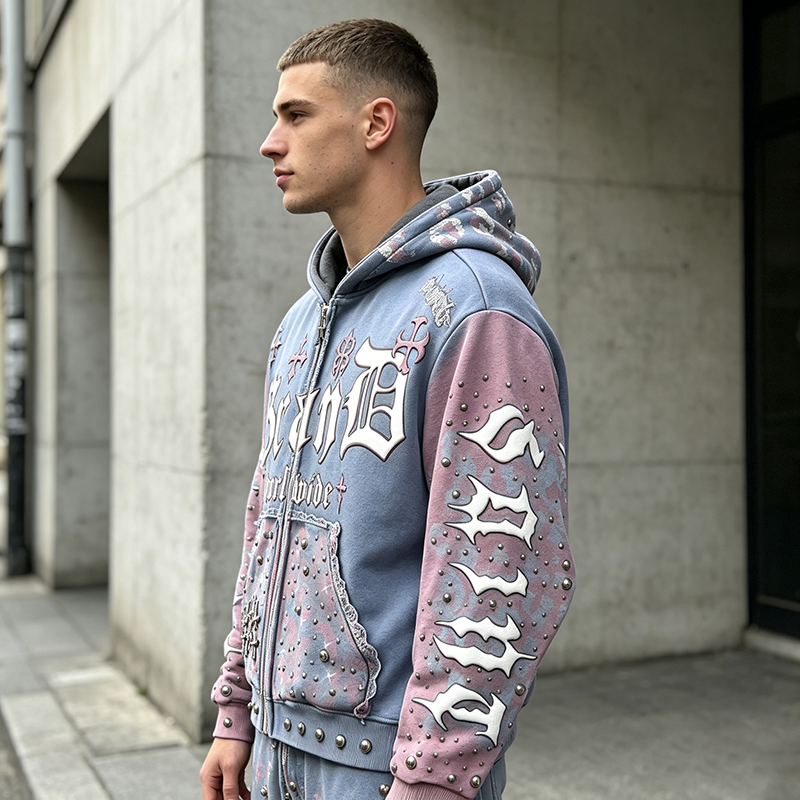 Y2K Rhinestone Studded  Hoodie