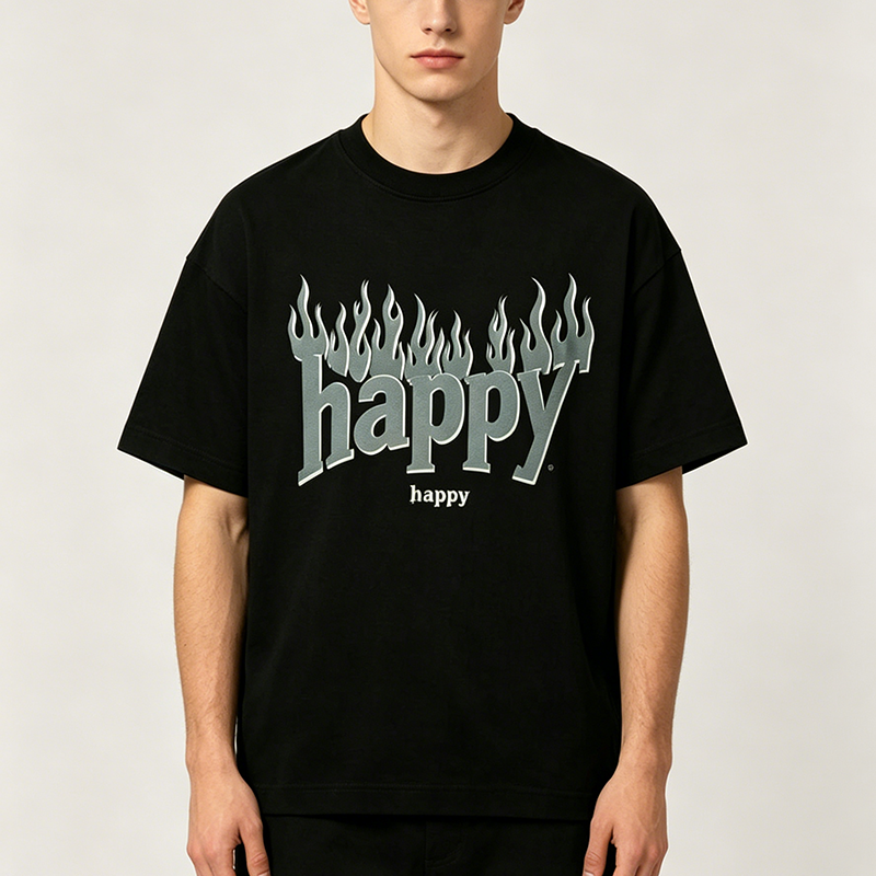 Happy Flame Graphic TShirt