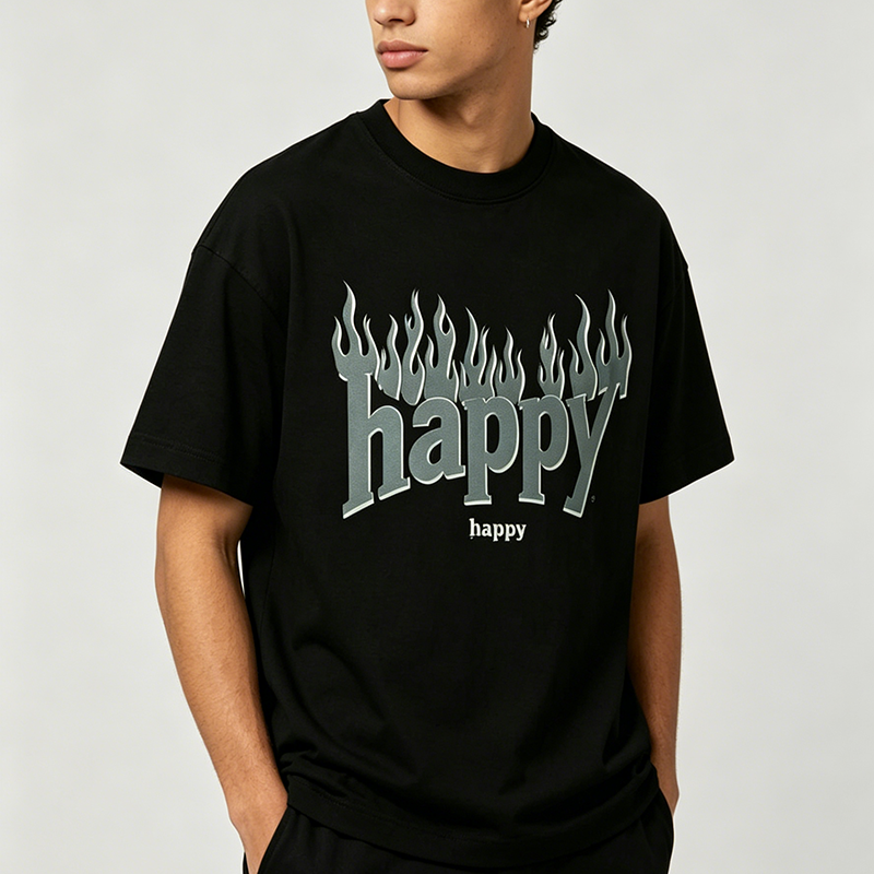 Happy Flame Graphic TShirt