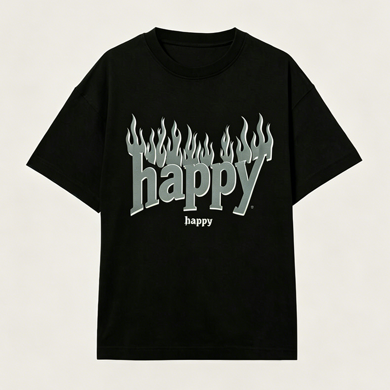 Happy Flame Graphic TShirt