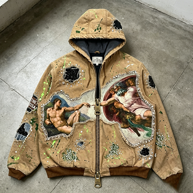 Canvas Rhinestone Jacket
