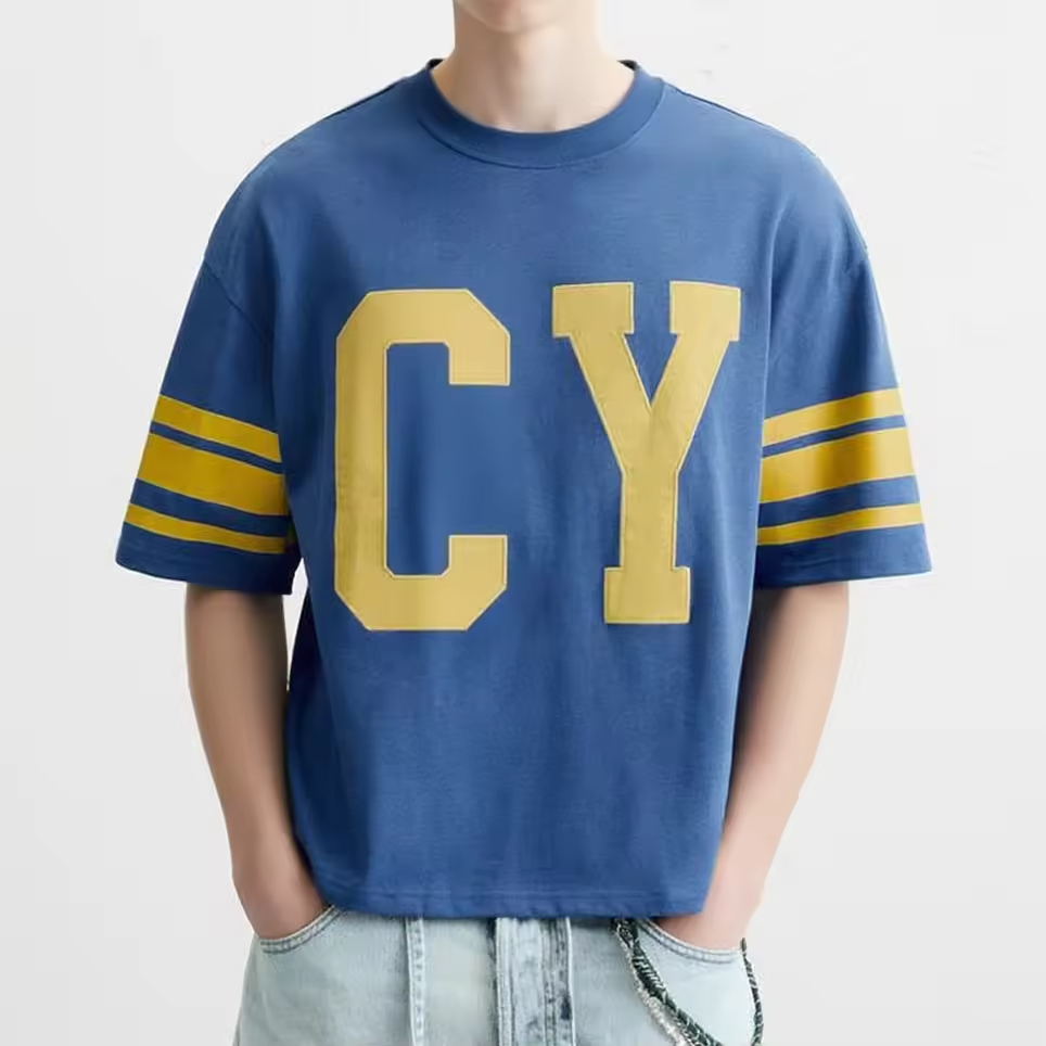 Letter Print Oversized Football Jersey T Shirt