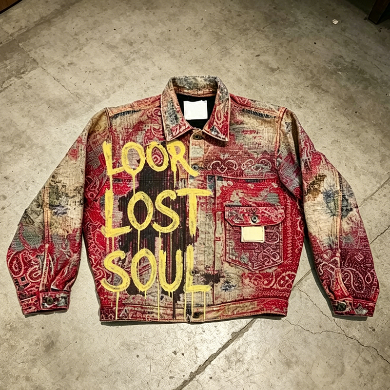 Graffiti Jacquard Denim Jacket