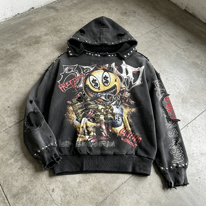 Gothic Smiley Hoodie