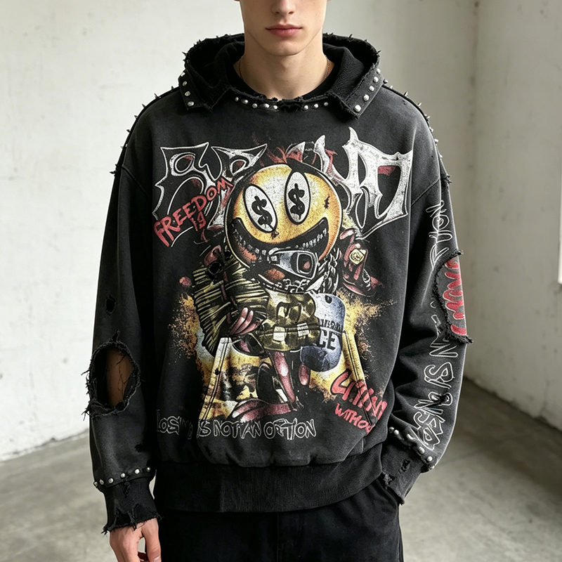 Gothic Smiley Hoodie