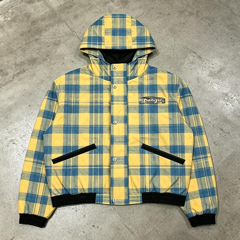 Plaid Checkered Hooded Jacket