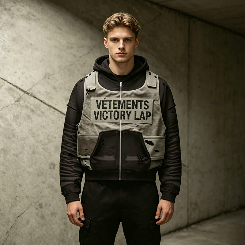 Tactical Vest Layered  Hoodie