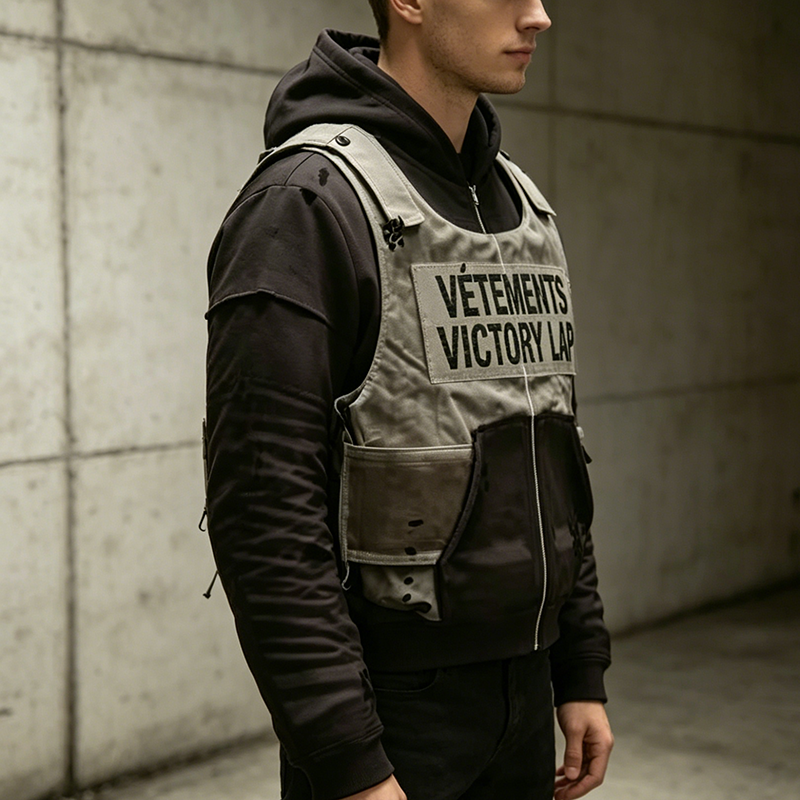 Tactical Vest Layered  Hoodie