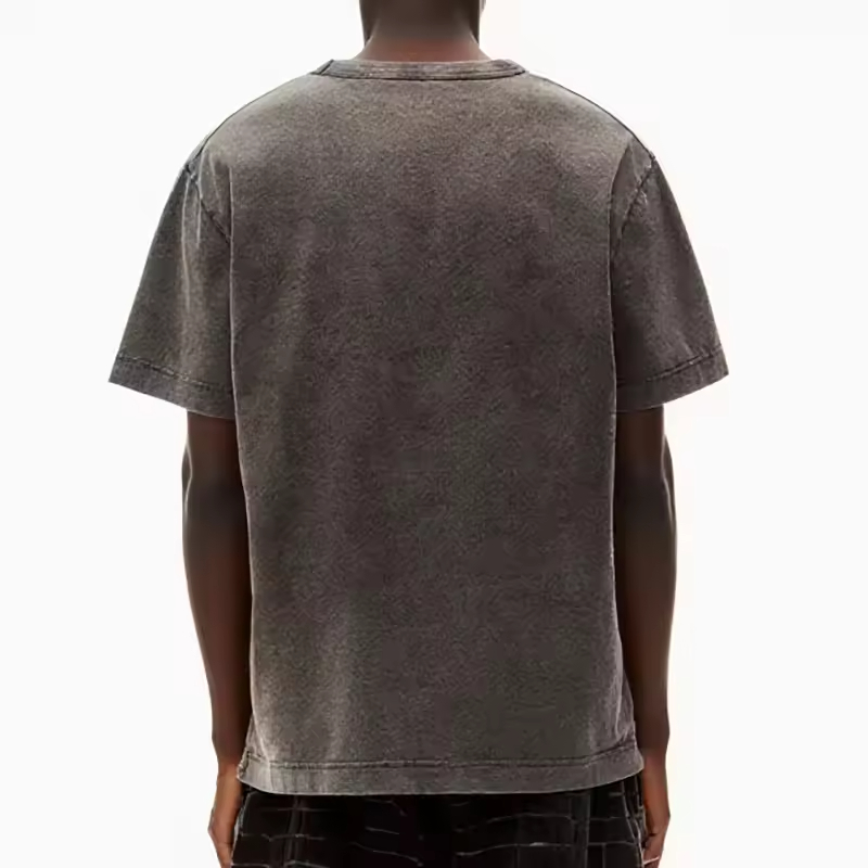 Washed Grey Relaxed Fit T Shirt Men