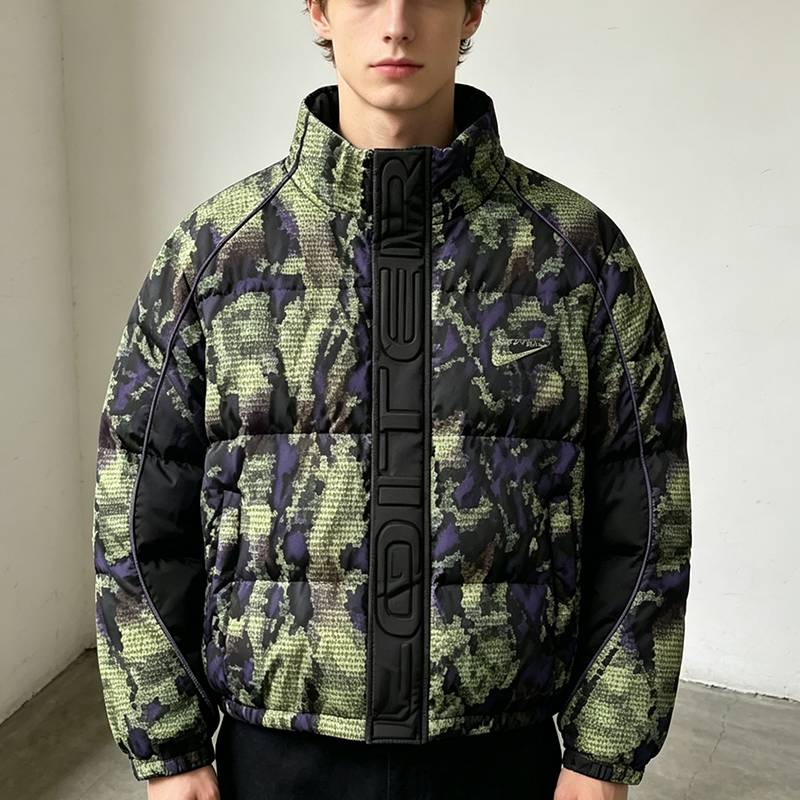 Digital Camo Puffer Jacket