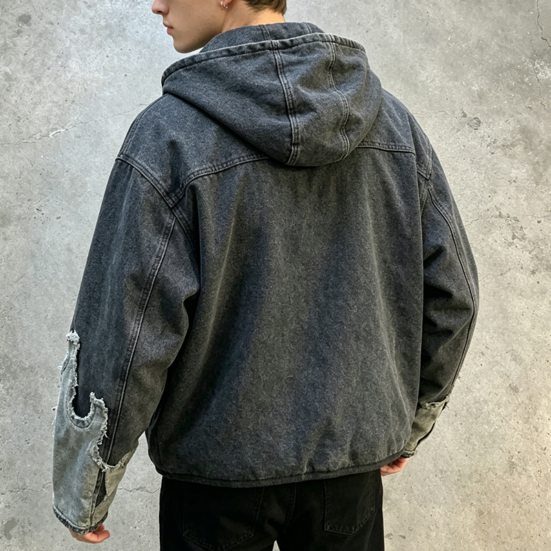 Distressed Applique Hoodie