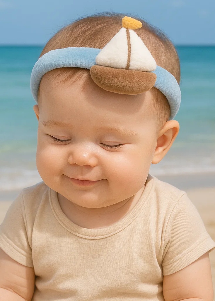 Sailboat Plush Baby Headband – Seaside Style