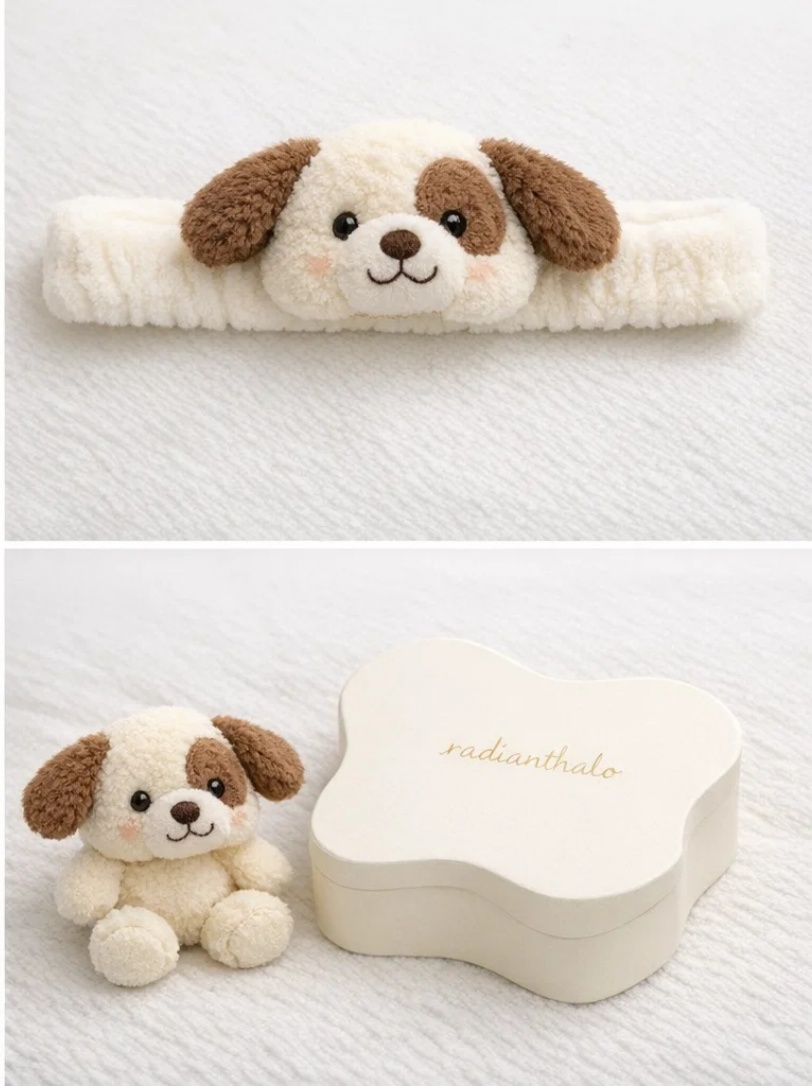 Dog Headband for Babies – Cute Plush Dog Design