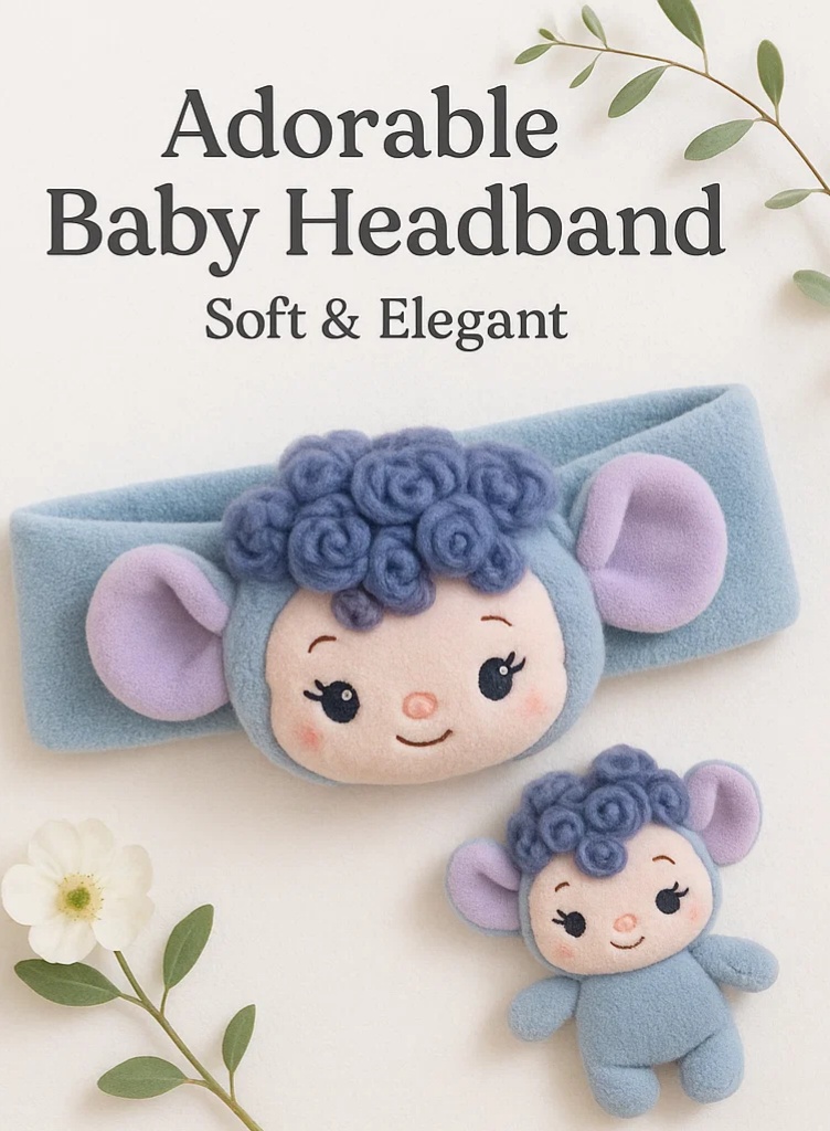 Smiley Baby Headband - Cute & Comfortable Design for Wholesale Orders