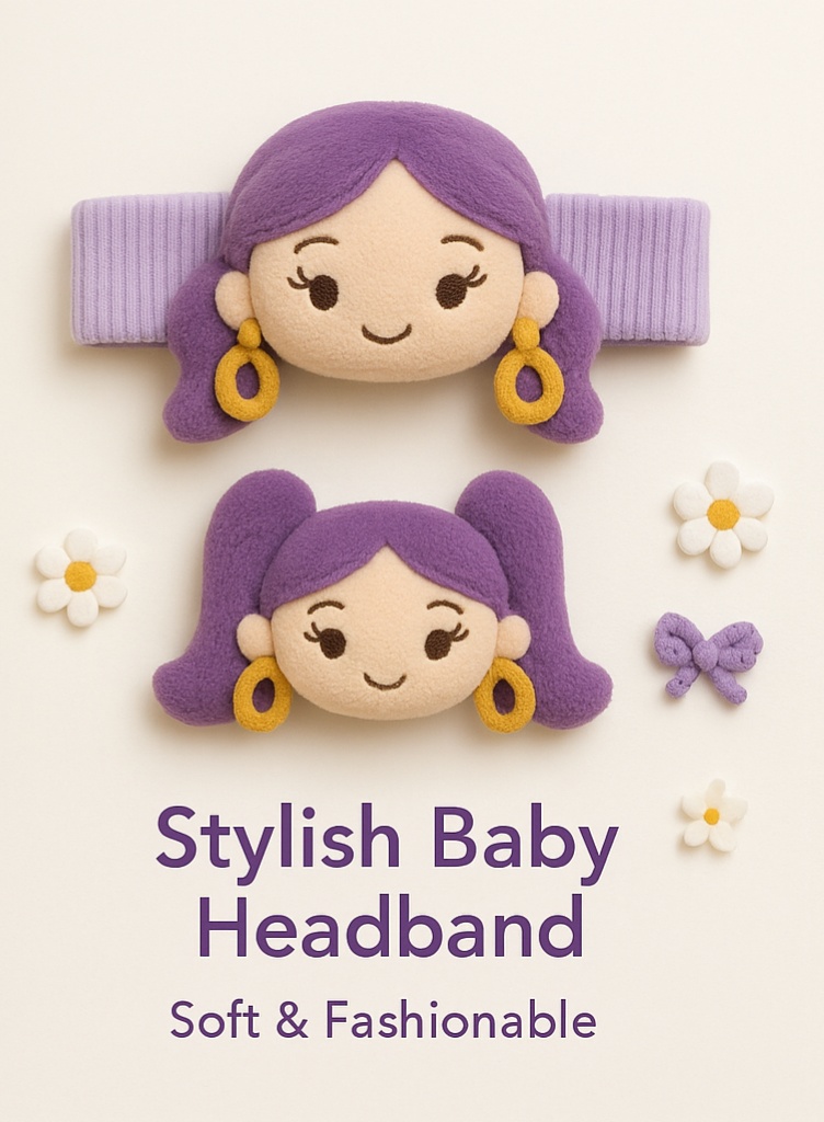 Stylish Removable Plush Toy Headband - Soft & Fashionable