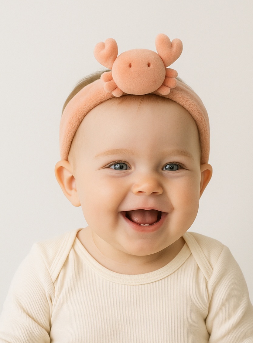 Crab Baby Headband: Fun and Cozy for Baby Photoshoots