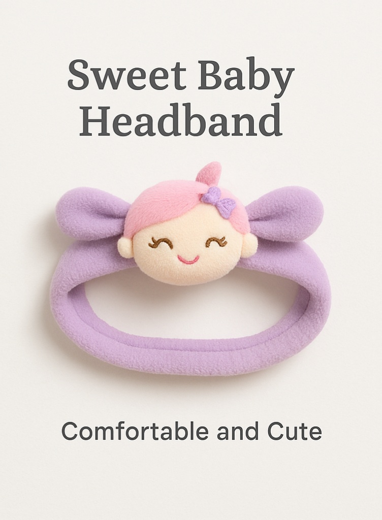 Sweet Removable Plush Toy Headband - Comfortable and Cute