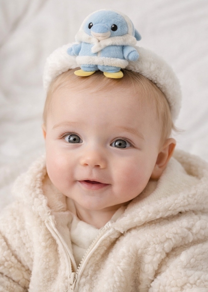 Plush Bumblebee Baby Headband - Cute Black & Yellow Bee Toy for Baby Photo Sessions